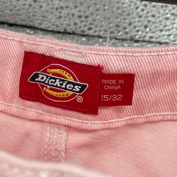Dickies Urban Outfitters Pink High Rise Carpenter Jeans Twill Relaxed Fit 15/32 - Picture 10 of 13